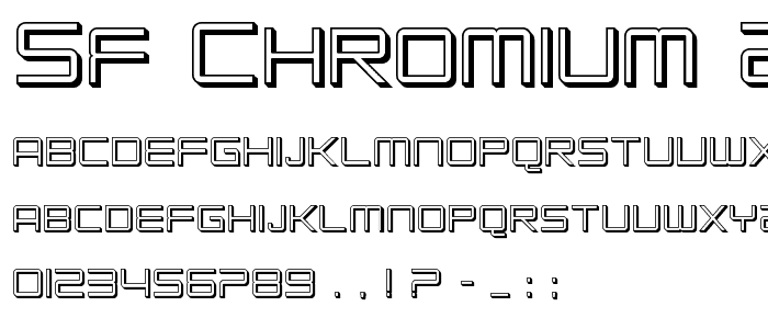 SF Chromium 24 SC font